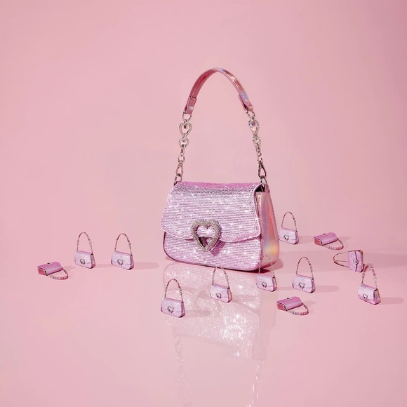 Barbie Aldo Top Handle Bag Rhinestone Pink NEW with tags 🎀✨💕 - Picture 10 of 11